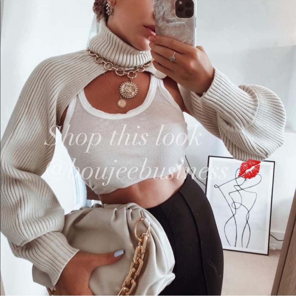 ZARA BNWT Knit Arm Warmer Sweater - Picture 5 of 16